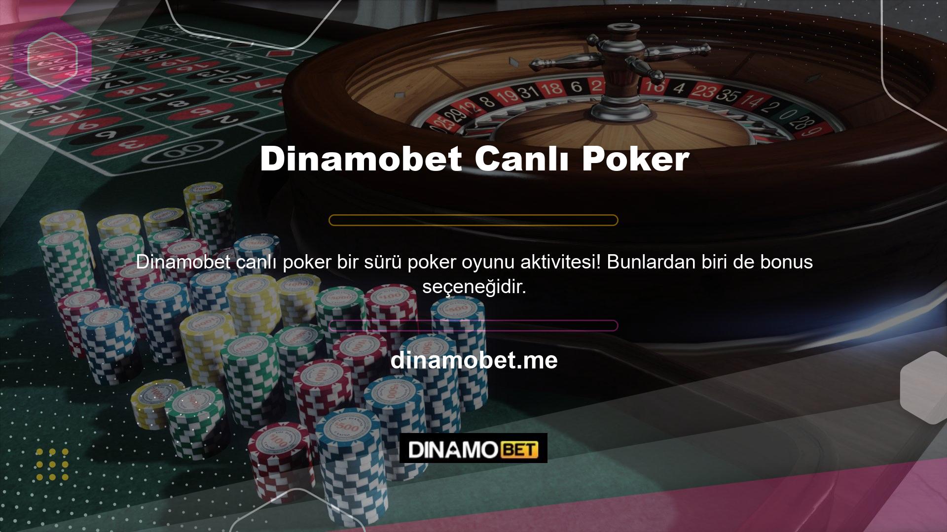 Sürpriz hediyeler ve özel bonuslar kazanma şansı için casino sitelerinde poker oyunları oynayın