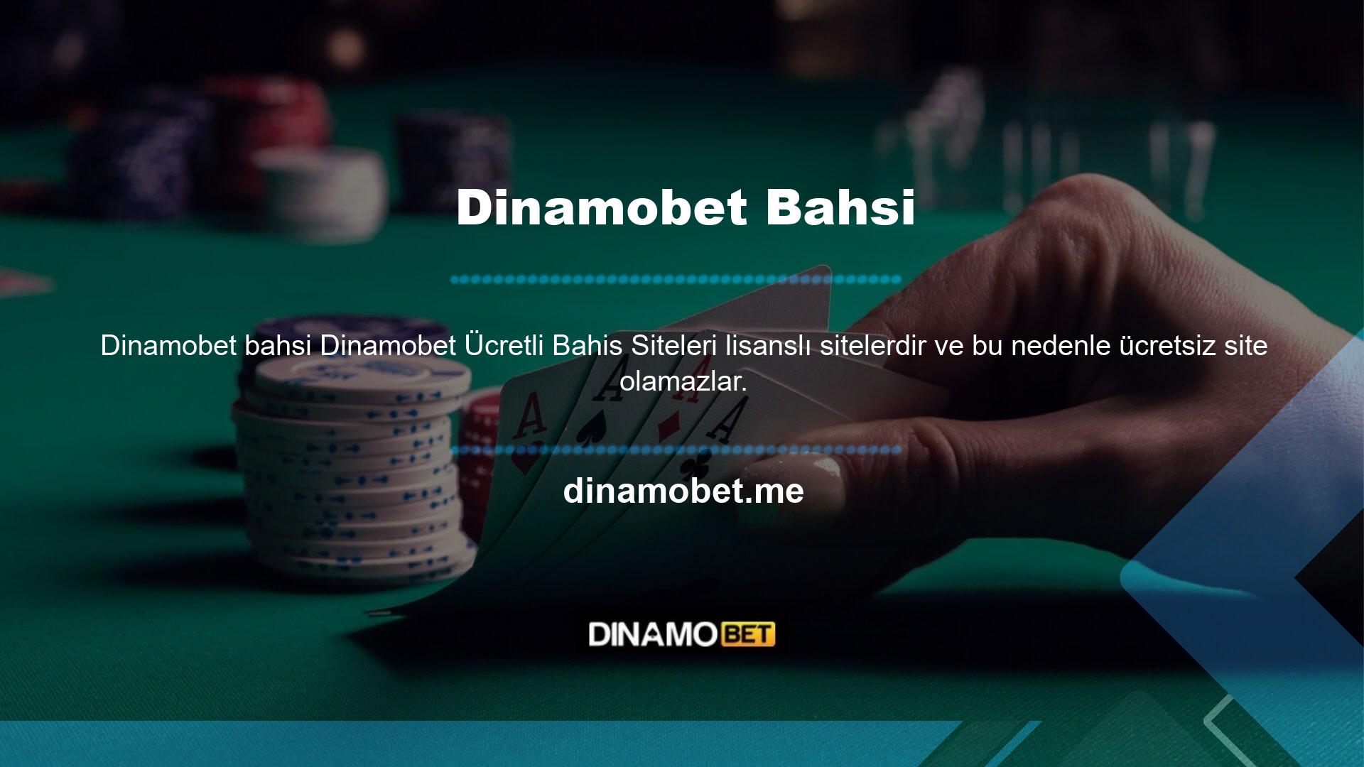 Dinamobet Bahis lisanslı bir site olması ödeme teknolojisinin kesintisiz çalışmasını sağlar