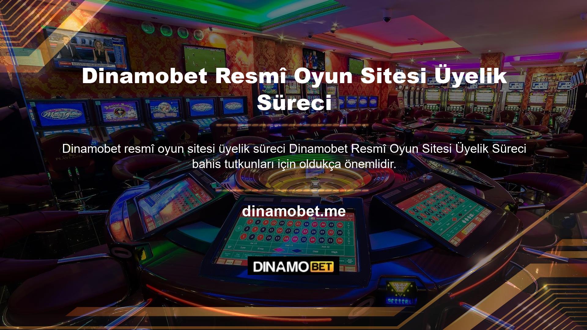 Dinamobet bahis sitesinde özel günler, yatırımlar ve oynanacak oyunlar çeşitli şekillerde sunulmaktadır